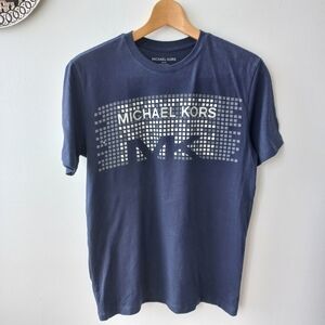 Michael Kors Men's Blue Short Sleeve Tee with Logo Size S US